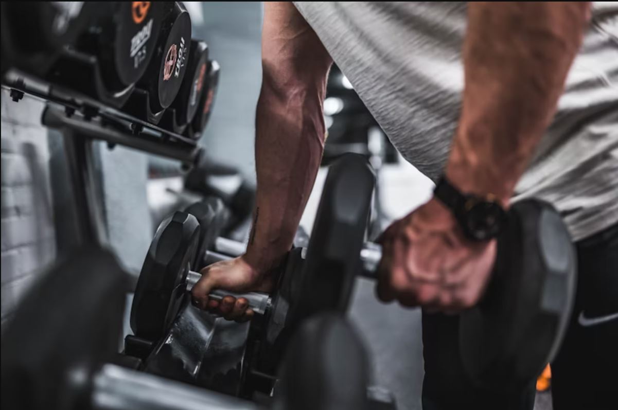 Person using fitness tracker